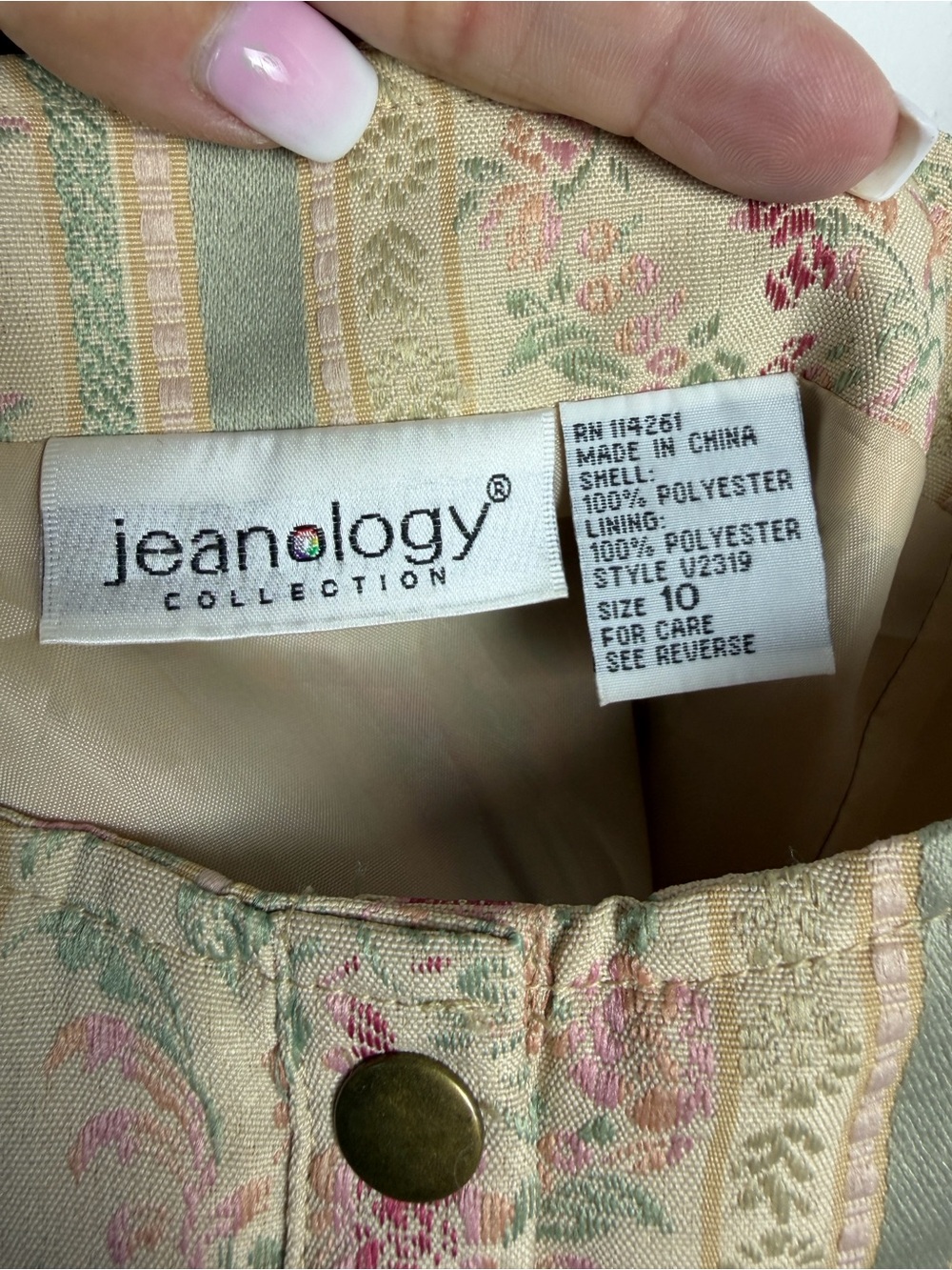 Jeanology Collection Vintage Y2K Floral & Stripe Pattern Corset Top Size 10 EUC - Picture 3 of 14